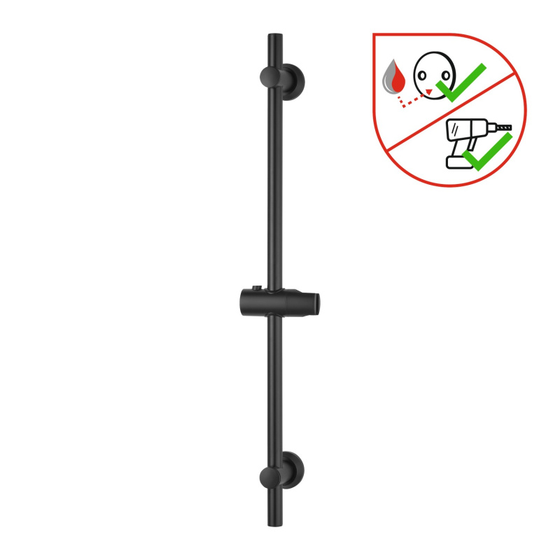 baliv Sprchová tyč černá matná DST-70.21