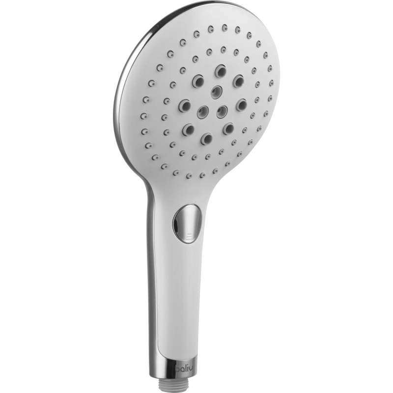 baliv Ruční sprcha s tlačítkem, bílá, 3 funkce, pr. 12,9 cm