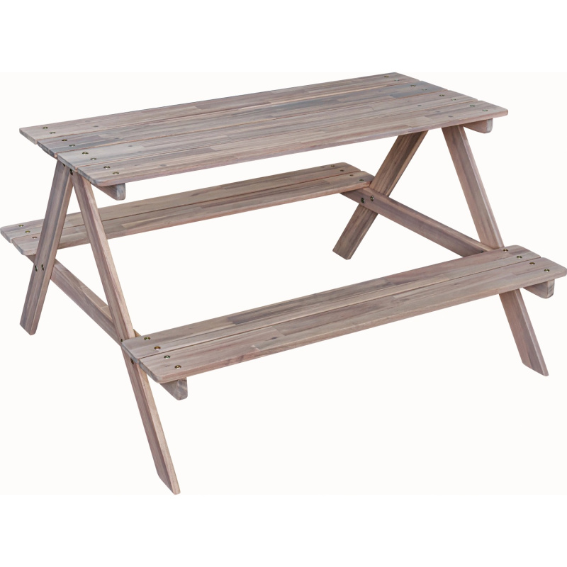 Dětský piknikový stůl Bamori, olejované akáciové dřevo, 91 x 100 x 56 cm
