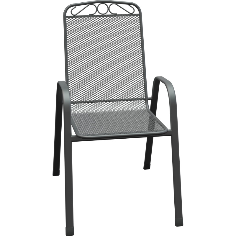 VLC Stohovatelná zahradní židle Sacramento šedá 95 x 70 x 55 cm