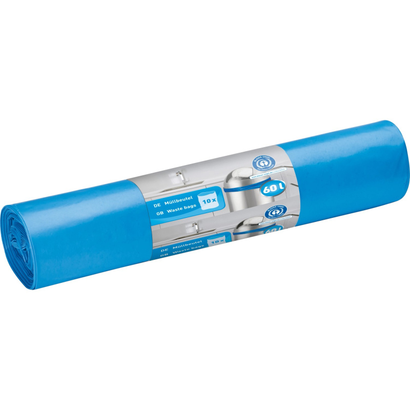 Pytel na odpadky 60 l modrý, 10 ks