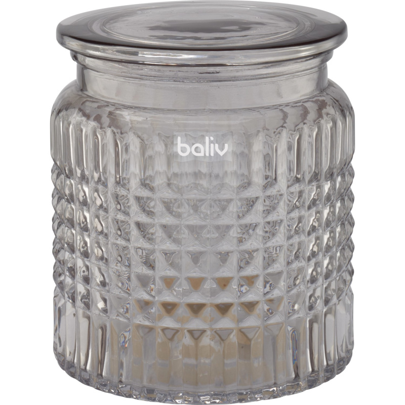 baliv Kosmetická dóza Retro Futures skleněná šedá