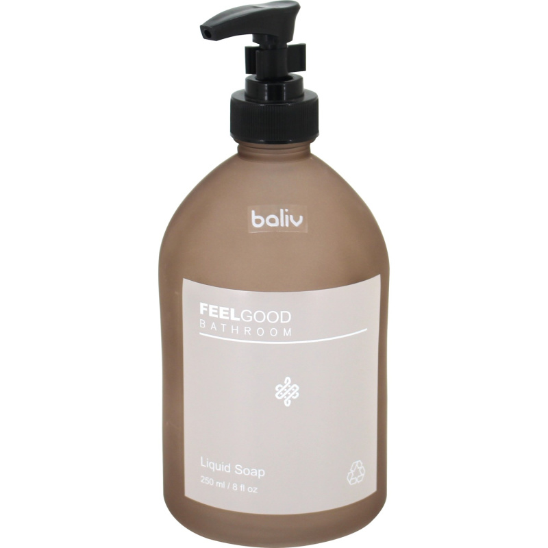 baliv Dávkovač mýdla, kouřově šedý, skleněný