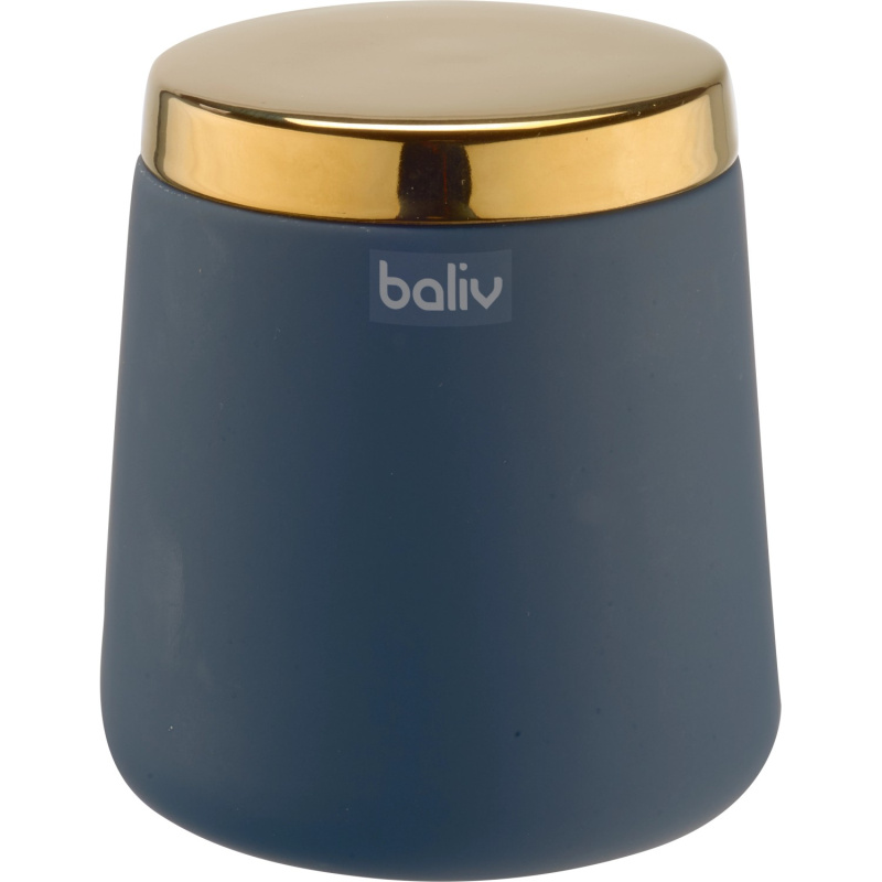 baliv Kosmetická dóza, zelená/zlatá, keramická, 11,3 x 10 cm