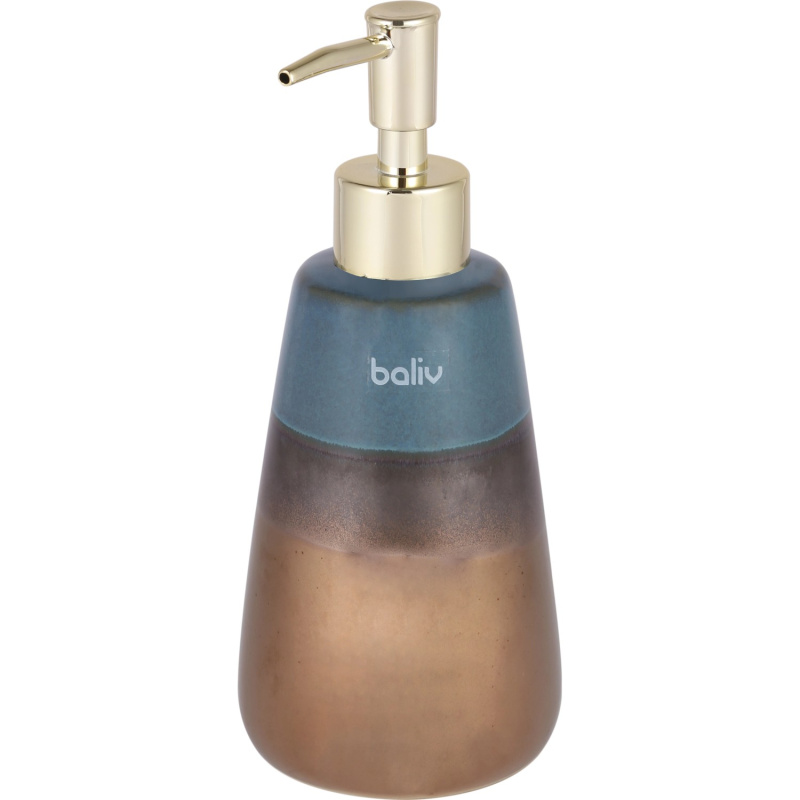 baliv Dávkovač mýdla, hnědý/modrý, keramický