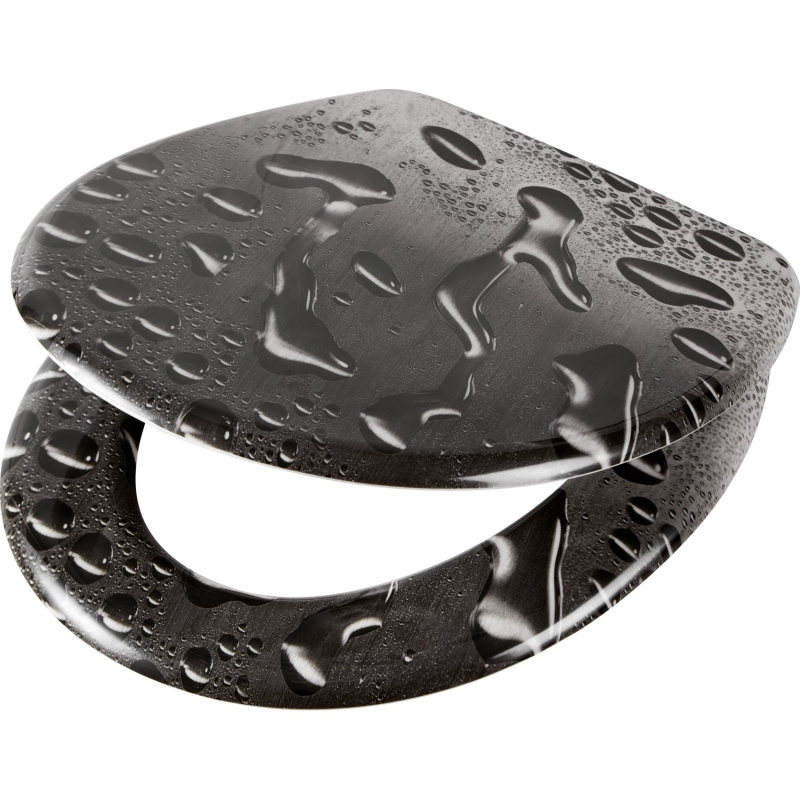 baliv WC sedátko Lavayen z duroplastu, SoftClose, motiv kapek