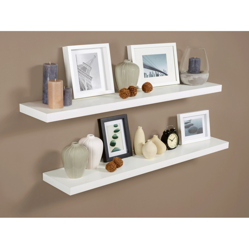 Duraline regálová police XL4 bílá lakovaná 3,8 x 118 x 23,5 cm