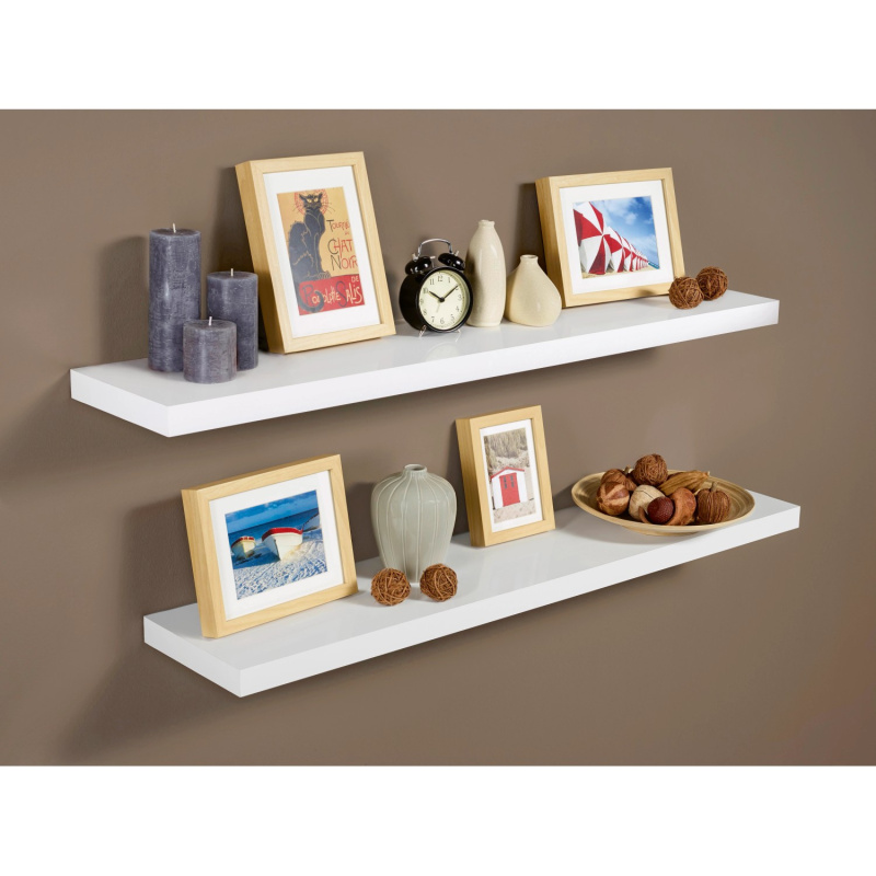 Duraline regálová police XL4 bílá vysoký lesk 3,8 x 118 x 23,5 cm