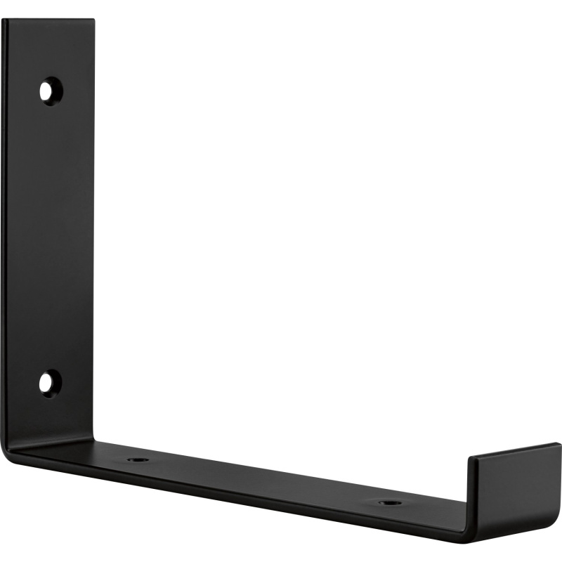 Policová konzola, matná černá, 21,2 x 15 cm, 1 ks