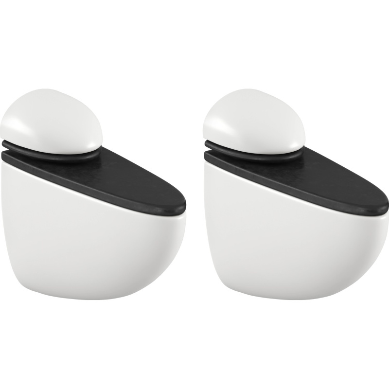 Sada nástěnných držáků polic Select, 4-20 mm, 20 kg, lesklá bílá, 2 ks