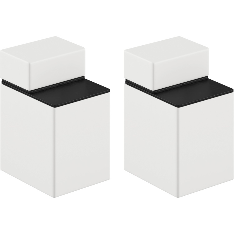 Sada nástěnných držáků polic Modern Small, max. 20 cm, 10 kg, matná bílá, 2 ks