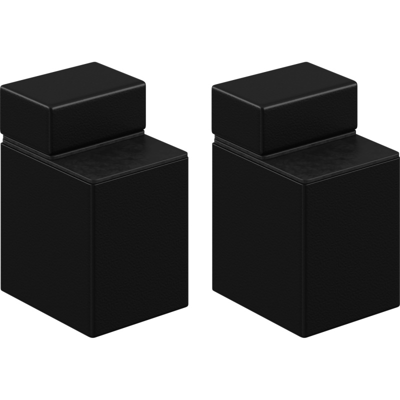 Sada nástěnných držáků polic Modern Small, max. 20 cm, 10 kg, matná černá, 2 ks