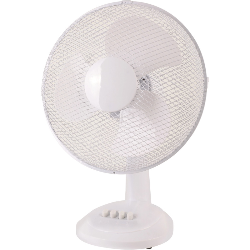 BWO Stolní ventilátor bílý, 3 stupně rychlosti, pr. 34,5 x 46,5 cm