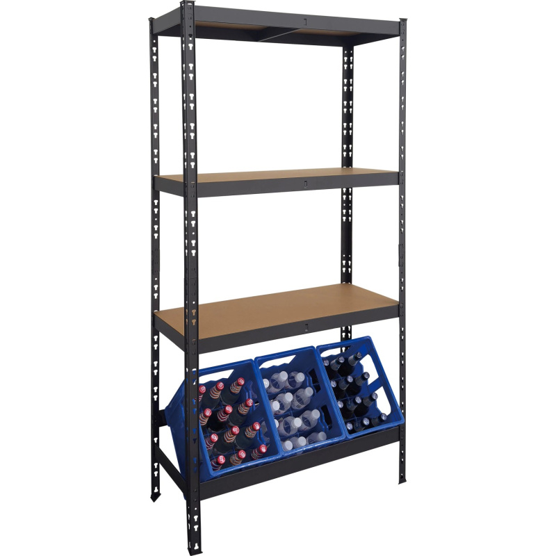Vysokozátěžový regál na nápoje MULTI USE HEAVY, antracit, 90 x 40 x 180 cm
