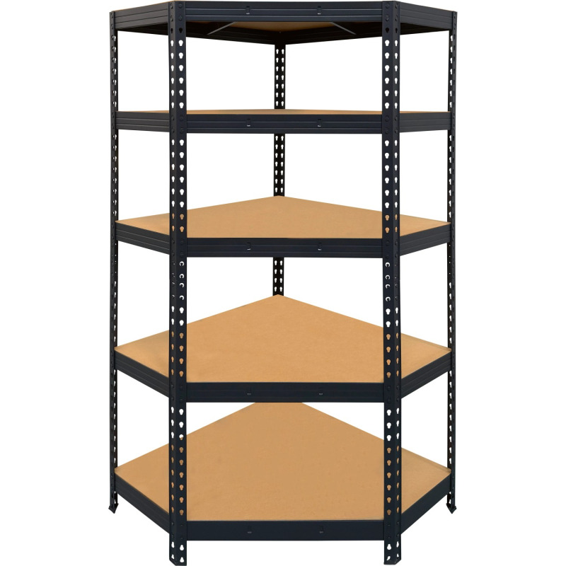 OBI Kovový rohový regál HEAVY EXPERT CORNER, 5x175kg, antracit, 180 x 90 x 40 cm