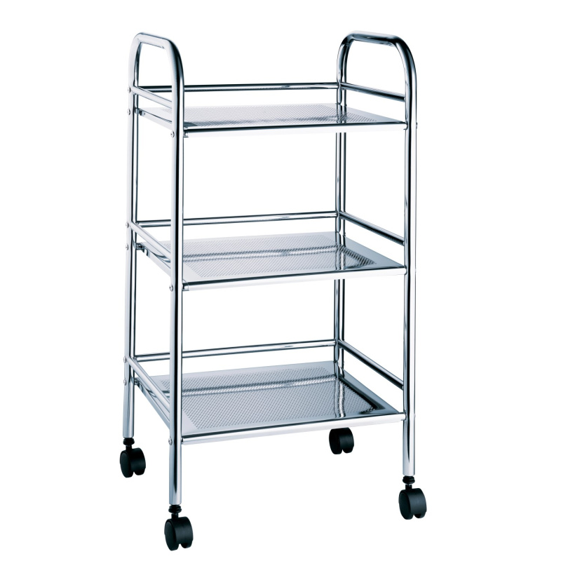 CMI Koupelnový vozík Culebra se 3 odkládacími plochami chromovaný