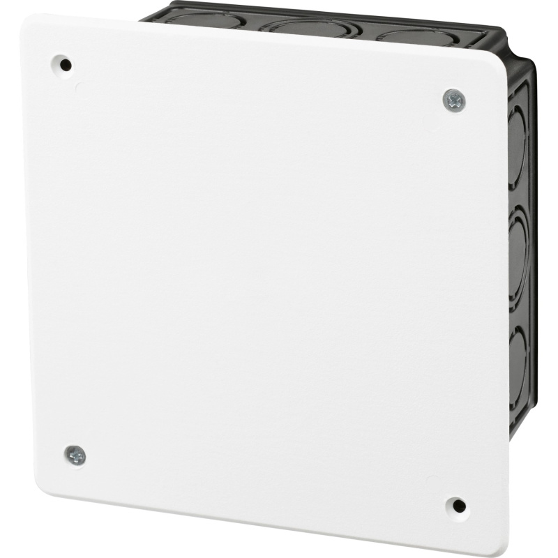 Rozbočovací krabice pod omítku 105 mm x 105 mm černá - bílá IP20