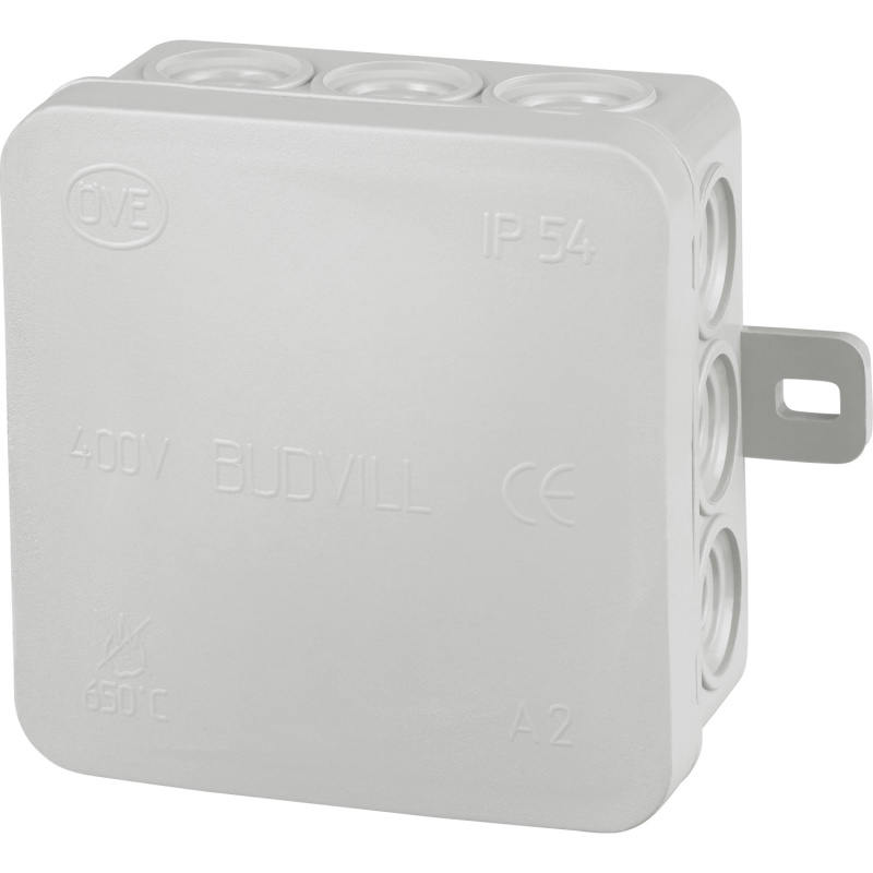 Rozbočovací krabice na omítku 70 mm x 70 mm, šedá, IP 54