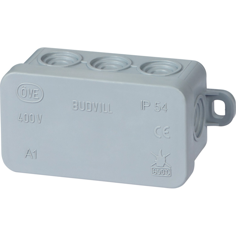 Rozbočovací krabice na omítku 75 mm x 45 mm, šedá, IP54