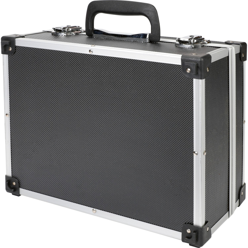 LUX Hliníkový kufr na fotoaparát a objektivy, černý