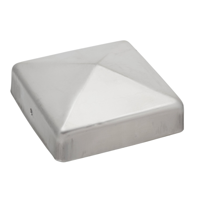 Krytka sloupku čtvercová z nerezové oceli 91 x 91 mm