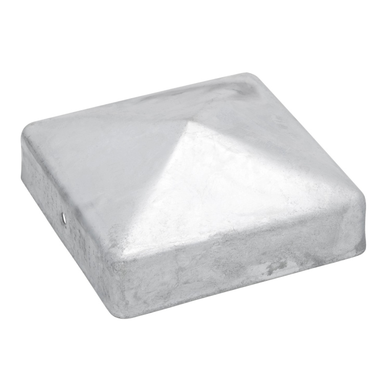 Krytka sloupku čtvercová žárově pozinkovaná 91 x 91 mm