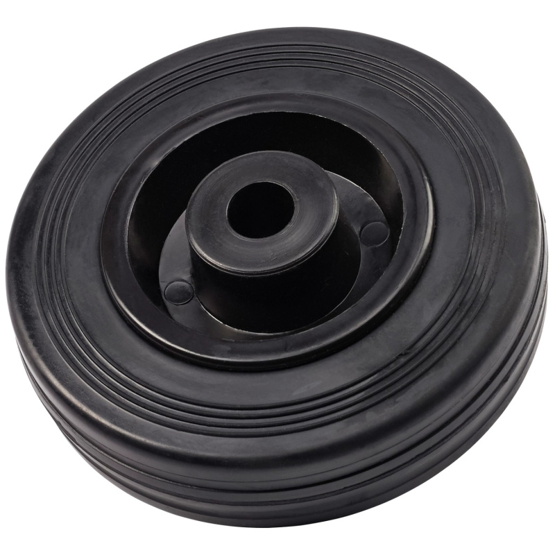 Kolo s gumovou obručí průměr 80 mm náboj 40 mm černé