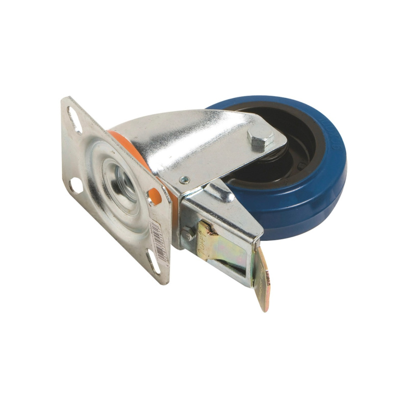 OBI Otočné přepravní kolečko s elastickou obručí a brzdou průměr 100 mm 150 kg