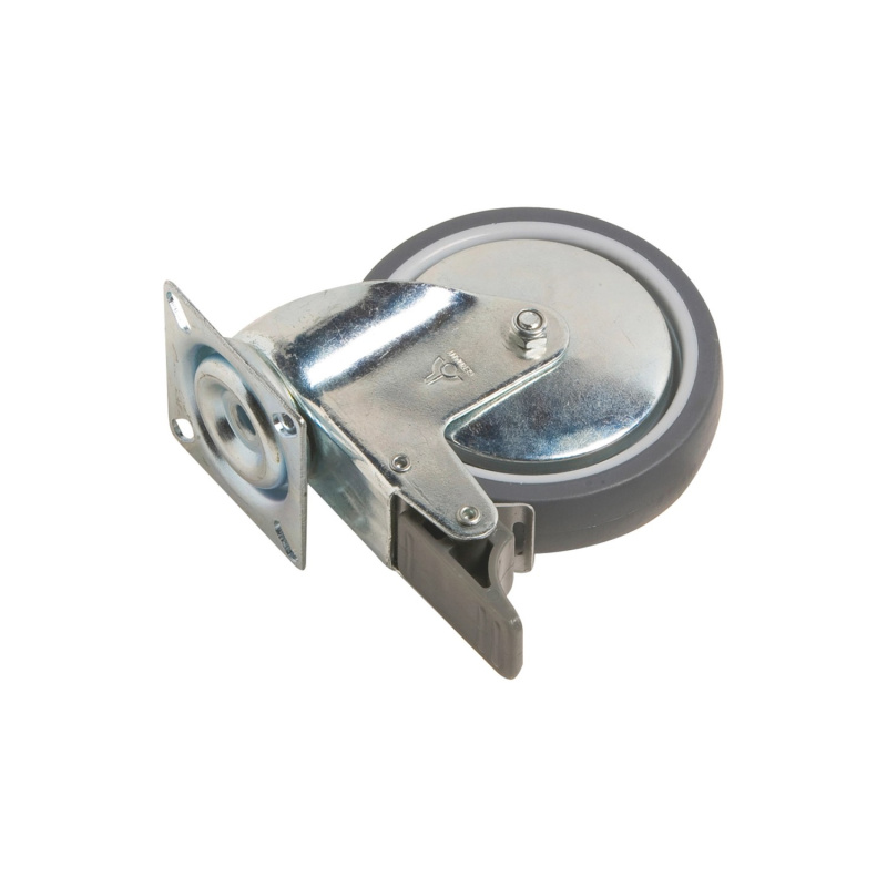 OBI Otočné kolečko s destičkou a  brzdou a kluzným ložiskem průměr 100 mm 55 kg