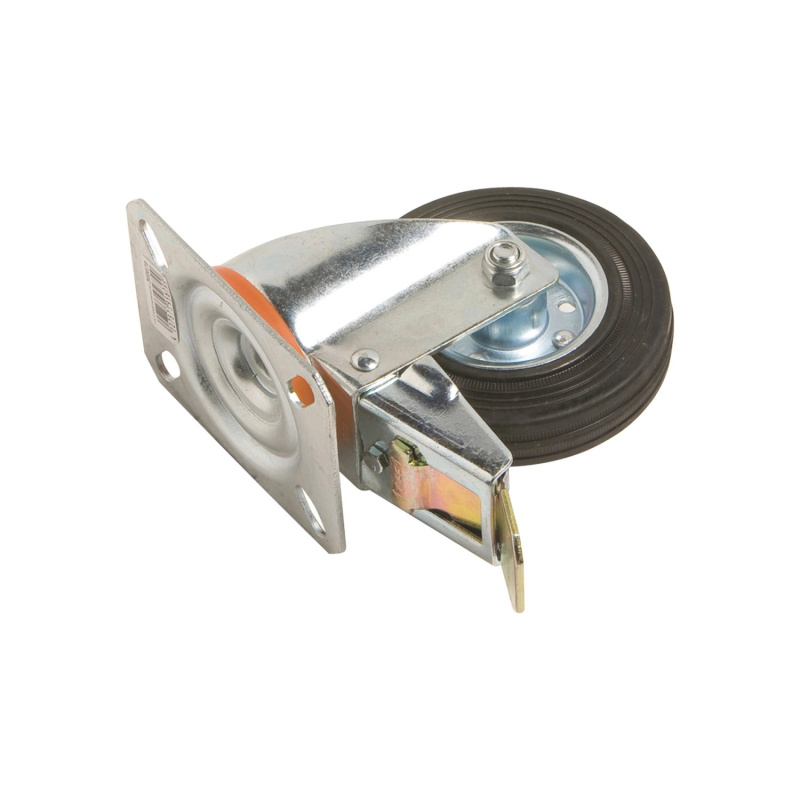 OBI Otočné přepravní kolečko s gumovou obručí a brzdou průměr 100 mm 70 kg