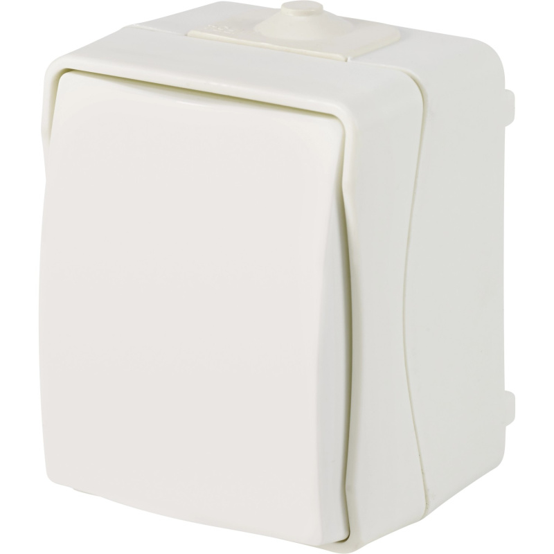 Vypínač/přepínač do vlhkého prostředí IP54, bílý