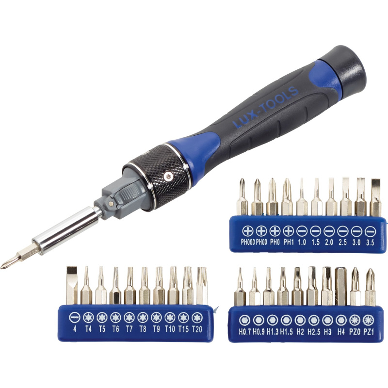 LUX Sada přesných šroubováků s převodem 31dílná