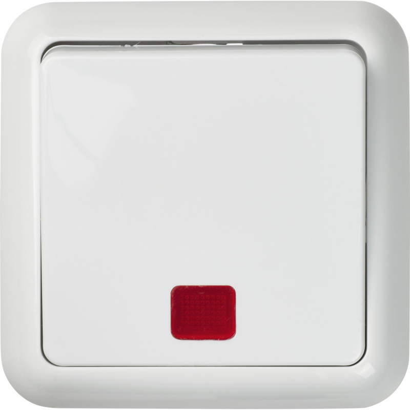 OBI Kontrolní přepínač Penelope polárně bílý včetně rámečku