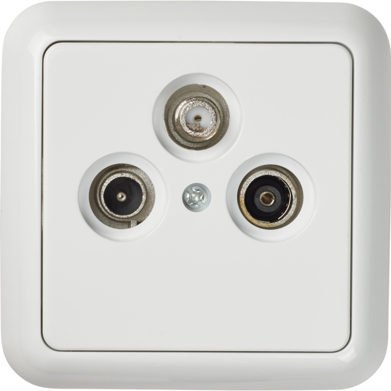OBI Satelitní anténní zásuvka Penelope polárně bílá včetně rámečku
