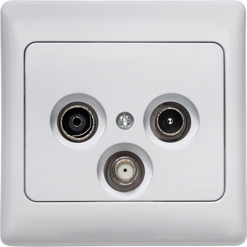 OBI Satelitní anténní zásuvka Rea polárně bílá včetně rámečku