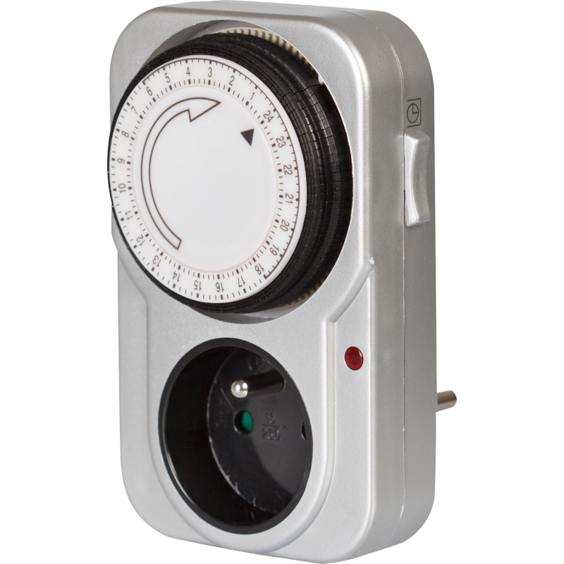 Spínací hodiny mechanické stříbrné