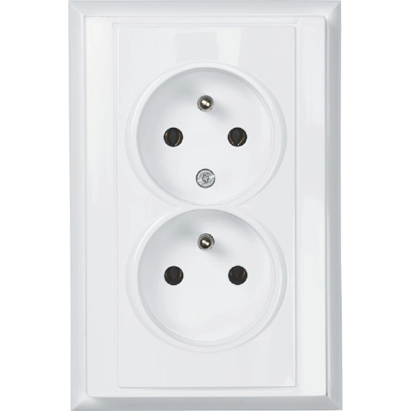 OBI Zásuvka dvojitá Rea, 230 V, 16 A, polární bílá