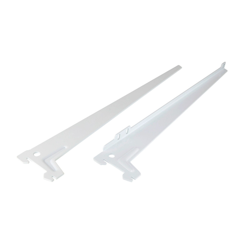 Úhlový nosník s jedním otvorem bílý 38 cm, 1 pár