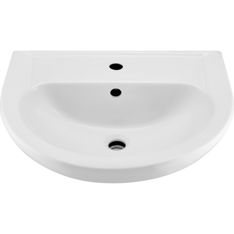 Závěsné keramické umyvadlo, bílá, 58 x 46 x 21 cm