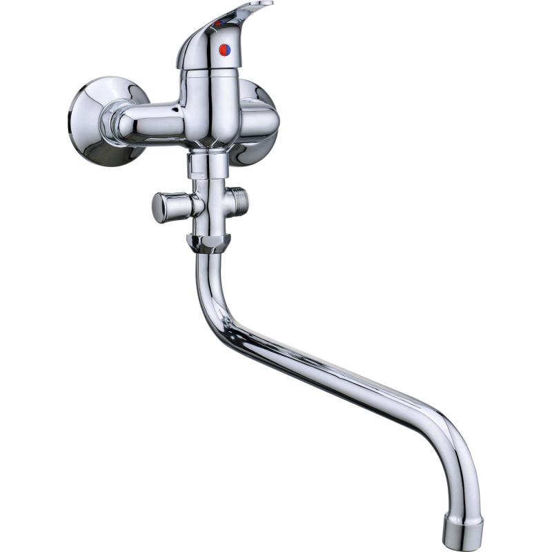 Kombinovaná nástěnná páková baterie Secchia chromovaná  rozteč 100 mm