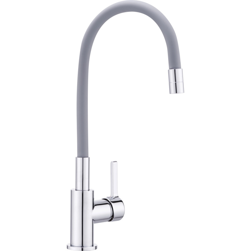 baliv Kuchyňská vodovodní baterie páková KI-1821 s elastickým ramenem šedá