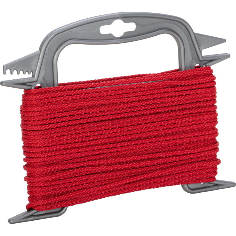 LUX Polypropylenové lano pletené Basic červené pr. 3 mm x 20 m