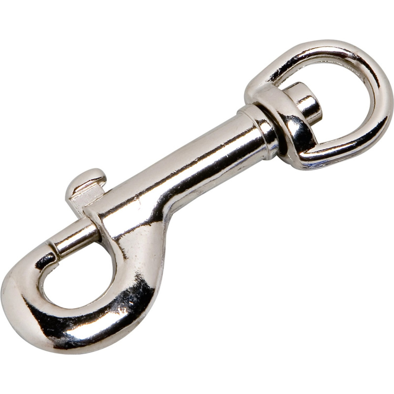 LUX Karabinka se svorníkem, poniklovaná, 53 x 15 x 78 mm