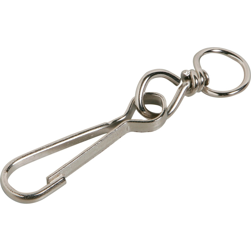 LUX Simplexní karabinka, poniklovaná, 2 ks, 95 x 16 x pr. 6 mm