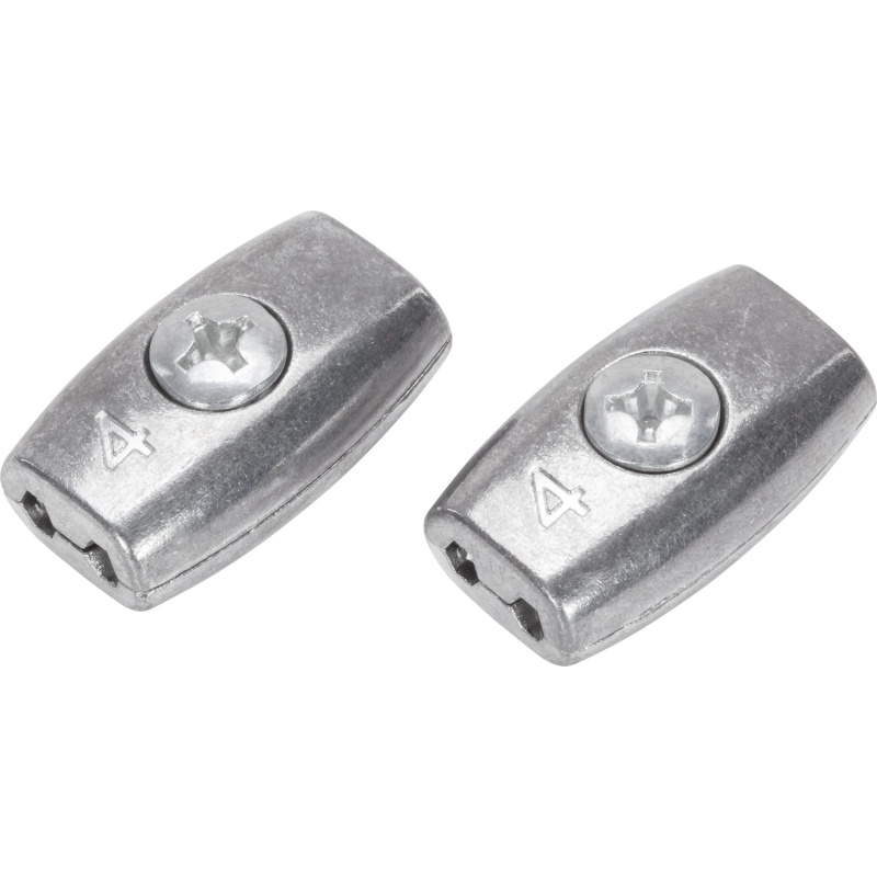 LUX Lanová svorka oválná nerezová ocel, 2 ks, pro lana o pr. 4 mm