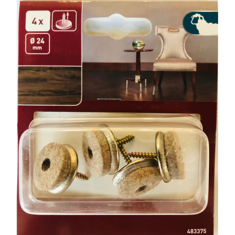 OBI Parketové podložky se šroubem pr. 24 mm, 4 ks