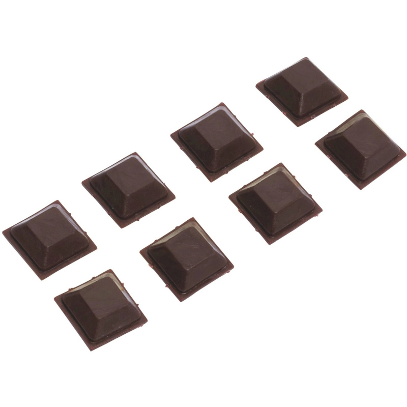 OBI Univerzální tlumič samolepicí 15 mm x 15 mm hnědý, 8 ks