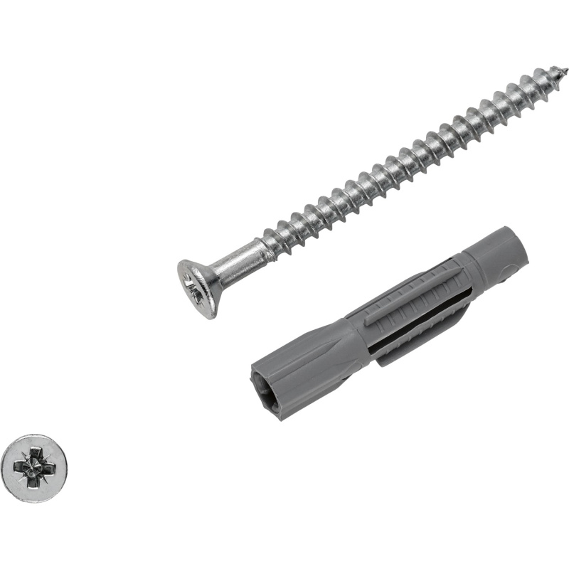 LUX Sada univerzálních hmoždinek 6 mm x 33 mm se šrouby, 50 ks