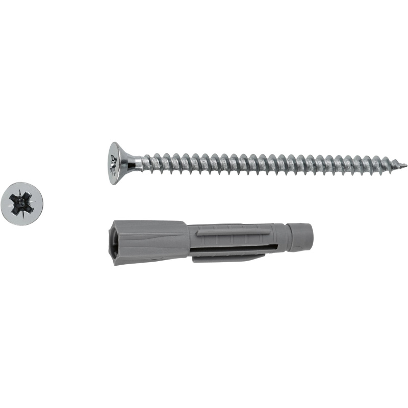 LUX Sada univerzálních hmoždinek 8 mm x 45 mm se šrouby, 6 ks