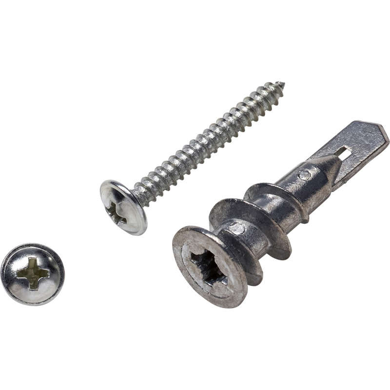 LUX Sada kovových hmoždinek do sádrokartonu 13 mm x 38 mm se šrouby, 50 ks